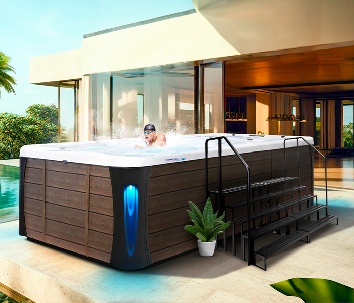 Calspas hot tub being used in a family setting - Montrose