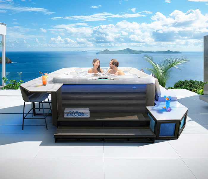 Calspas hot tub being used in a family setting - Montrose